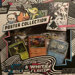Pokemon Black Bolt and White Flare Binder Collection 3x, And a Poster Collection - Image 2