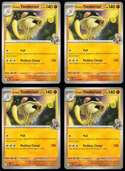 Arven's Toedscruel 110/182 Playset (x4 Cards) Destined Rivals NM Pokemon TCG - Image 1