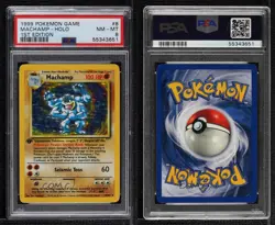 Machamp (Starter Deck) Holo 1st Ed. Pokemon Base Set PSA 8 1999 04u9 - Image 3