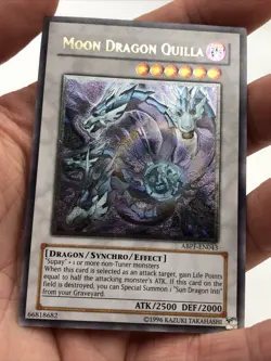 Yugioh Moon Dragon Quilla Ultimate Rare ABPF-EN043 Trading Card MP - Image 1