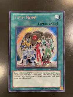 Yugioh Secret Rare Fifth Hope LCGX-EN098 Legendary Collection 2 1st Edition LP - Image 1