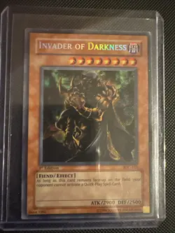 Yugioh Invader Of Darkness IOC-111 Secret Rare 1st Edition NM - Image 1