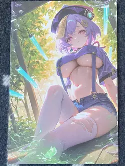 Matchmaker 2 Spicy Waifu NSFW A5 Size Card Board QiQi Genshin Impact Short Jeans - Image 1