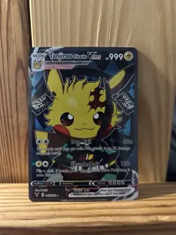 Pokemon TCG Pikachu Nezuko Tanjiro Style 2-Card Set Cosplay Fan Art - Image 1