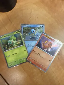 Bulbasaur Charmander Squirtle Poster Promos 3 Card Set Pokemon 151 TCG Promo - Image 1
