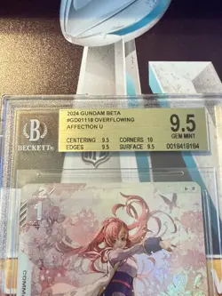 Gundam TCG Card Game Overflowing Affection U+ Beta Alt Art Foil Japan BGS 9.5 - Image 2