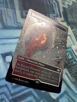 MTG Borderless Galaxy Foil Sacred Foundry EX/LP+ Unfinity - Image 2