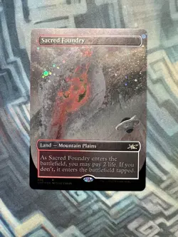 MTG Borderless Galaxy Foil Sacred Foundry EX/LP+ Unfinity - Image 3