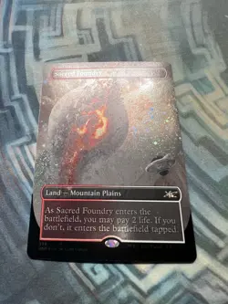 MTG Borderless Galaxy Foil Sacred Foundry EX/LP+ Unfinity - Image 4