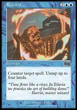 Rewind - Medium Play MTG Urza's Saga - Image 1