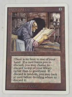 MTG Unlimited Library of Leng Magic The Gathering Vintage Artifact - Image 1