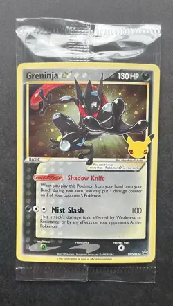 Pokemon Greninja Gold Star SWSH144 - Celebrations Black Star Promo Holo (Sealed) - Image 1