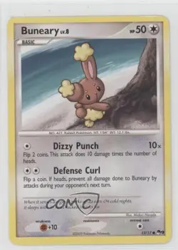 Buneary Pokemon Organized Play Promotional Series 9 #12 2009 01ba - Image 1