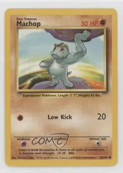 Machop Pokemon Base Set #52 1999 gp1 - Image 1