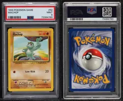 Machop Pokemon Base Set PSA 9 MINT 1999 02ka - Image 3