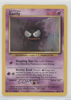 Gastly Pokemon Base Set #50 1999 0v2t - Image 1