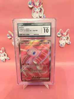 CGC 10 GEM MINT Mew EX 193/165 Scarlet & Violet 151 ULTRA RARE Full Art Pokemon - Image 1