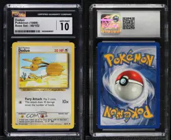 Doduo Pokemon Base Set CGC 10 Gem Mint 1999 14dq - Image 3