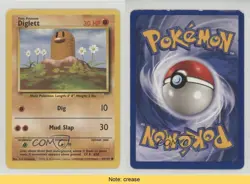 Diglett Pokemon Base Set #47 1999 READ 1v3 - Image 3