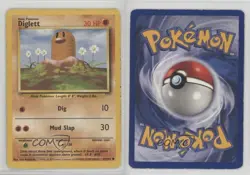 Diglett Pokemon Base Set #47 1999 17t2 - Image 3