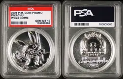 PSA 10 Scuba Pikachu Pokemon World Championships Commemorative Metal Coin 2024 - Image 3