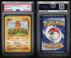 Diglett Pokemon Base Set PSA 9 MINT 1999 2f4 - Image 3