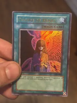 Yugioh Change of Heart MRD-060 Ultra Rare Unlimited ORIGINAL PRINT HOLO BLEED LP - Image 3