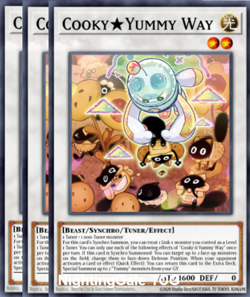 YUGIOH x3 JUSH-EN020 COOKY YUMMY WAY - RARE 1st EDITION - Image 1