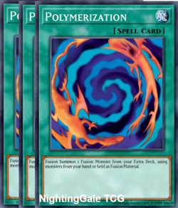 YUGIOH x3 JUSH-EN014 POLYMERIZATION - RARE 1st EDITION - Image 1