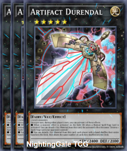 YUGIOH x3 JUSH-EN057 ARTIFACT DURENDAL - SUPER RARE 1st EDITION - Image 1