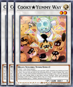 YUGIOH x3 JUSH-EN020 COOKY YUMMY WAY - SUPER RARE 1st EDITION - Image 1