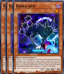 YUGIOH x3 JUSH-EN049 KINKA-BYO - RARE 1st EDITION - Image 1