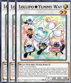 YUGIOH x3 JUSH-EN021 LOLLIPO YUMMY WAY - RARE 1st EDITION - Image 1