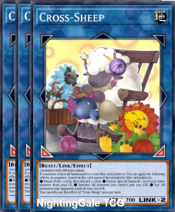 YUGIOH x3 JUSH-EN048 CROSS-SHEEP - SUPER RARE 1st EDITION - Image 1