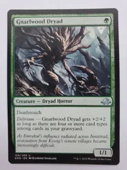 MTG Magic The Gathering Card Gnarlwood Dryad Creature Dryad Horror Green Eldritc - Image 1