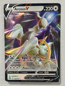 Arceus V 122/172 Holo Ultra Rare Pokemon Card - Brilliant Stars SWSH09 - NM - Image 1