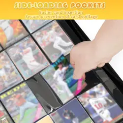 1000+ Pockets Trading Card Binder, 16 Pocket Ringless Side Loading Card Holder - Image 4