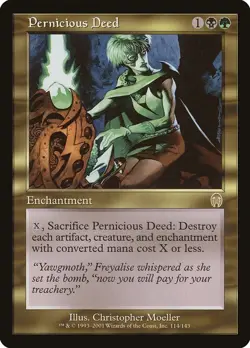 Pernicious Deed SP Apocalypse MTG Magic the Gathering Gold English Card - Image 1