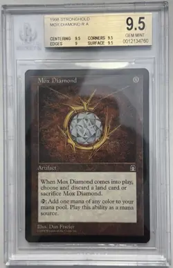 MTG 1998 Mox Diamond - Stronghold - BGS 9.5 Gem Mint MT - Reserved List - Image 3