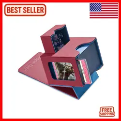 Luxury Faux Leather Card Deck Box for MTG Commander - Patented Design with Ma... - Image 1