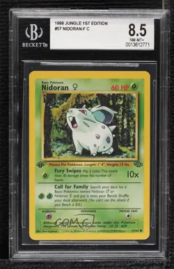 Nidoran F 1st Ed. Pokemon Jungle BGS 8.5 1999 0ft7 - Image 1