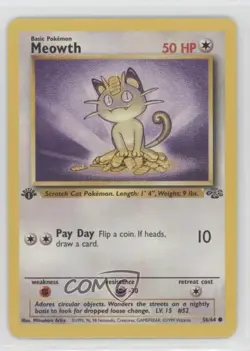 Meowth 1st Ed. Pokemon Jungle #56 1999 0l4h - Image 1