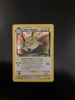 2000 Pokemon Team Rocket Dark Raichu 83/82 SWIRL Holo SECRET RARE LP - Image 1