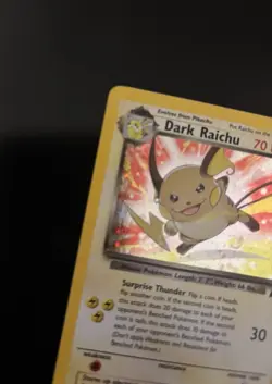 2000 Pokemon Team Rocket Dark Raichu 83/82 SWIRL Holo SECRET RARE LP - Image 5