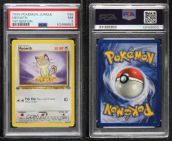 Meowth 1st Ed. Pokemon Jungle PSA 7 1999 1t5 - Image 3