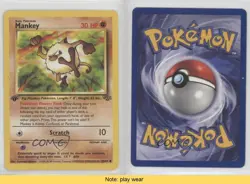 Mankey 1st Ed. Pokemon Jungle #55 1999 READ u3f - Image 3