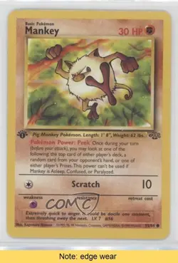 Mankey 1st Ed. Pokemon Jungle #55 1999 READ 0l32 - Image 1
