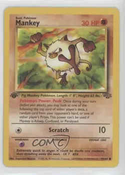 Mankey 1st Ed. Pokemon Jungle #55 1999 ng3 - Image 1