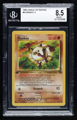 Mankey 1st Ed. Pokemon Jungle BGS 8.5 1999 0ft7 - Image 1