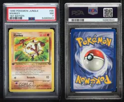 Mankey 1st Ed. Pokemon Jungle PSA 7 1999 0y2r - Image 3